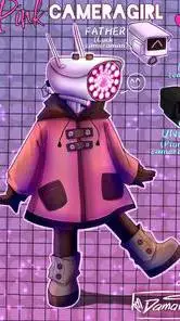 ai character: cámara girl  background