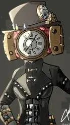 ai character: clock woman 🕓 background