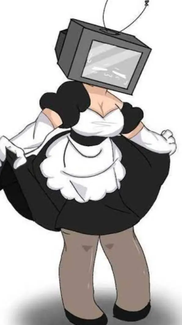 ai character: TV woman  background