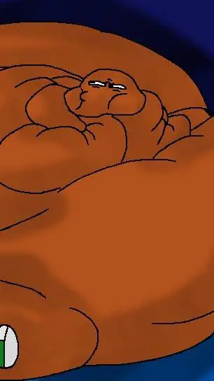 ai character: fat Darwin  background