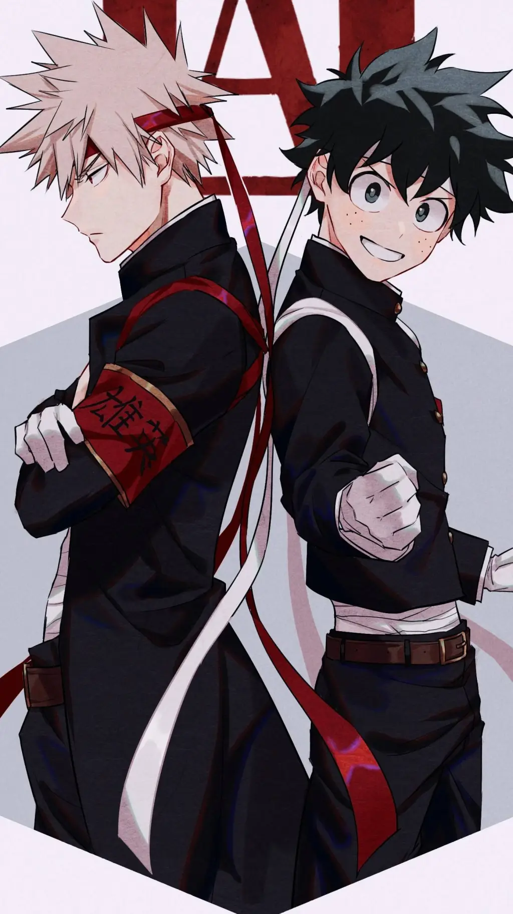 ai character: BAKUGO VS IZUKU !! background