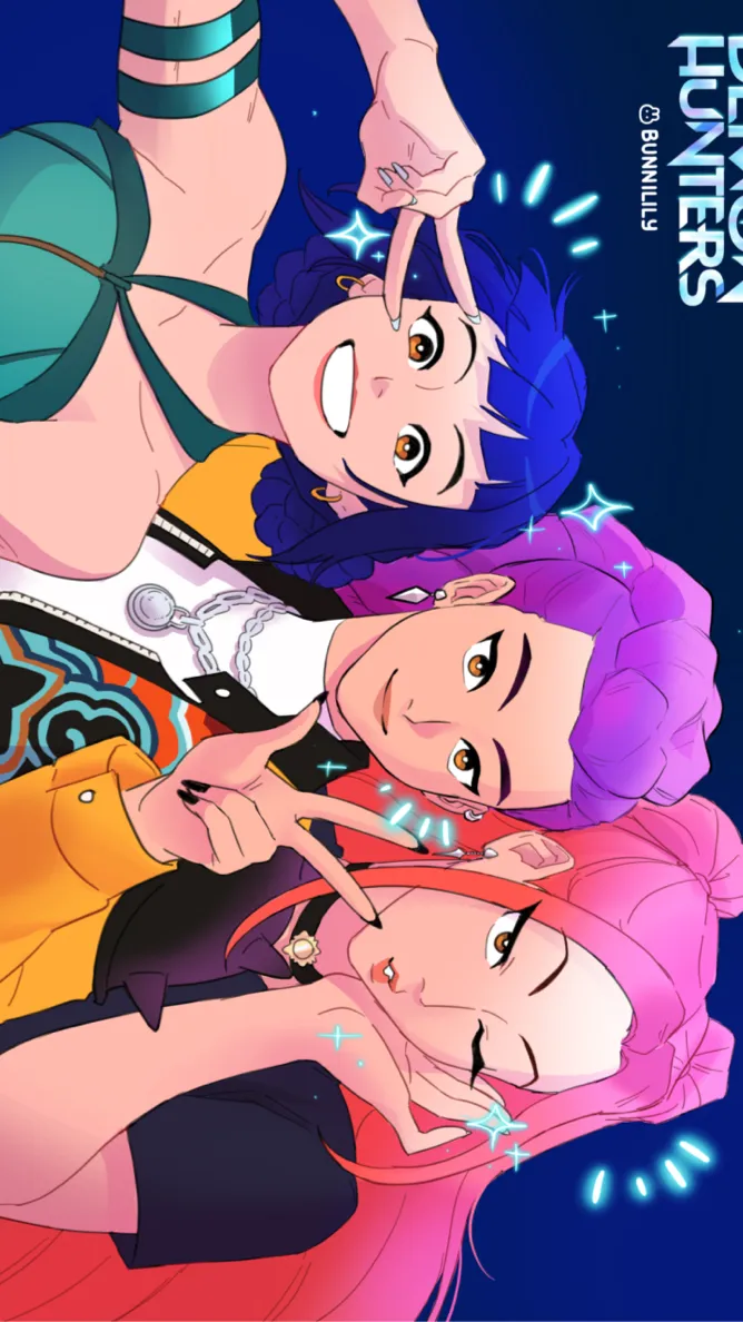 ai character: Las guerreras kpop background