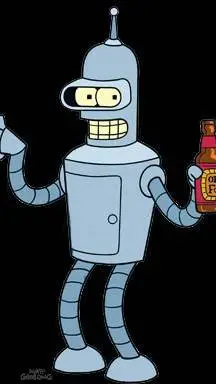 ai character: Bender the  robot background