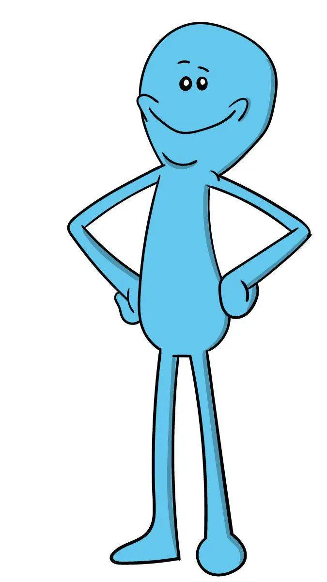 ai character: Mr Meeseeks  background