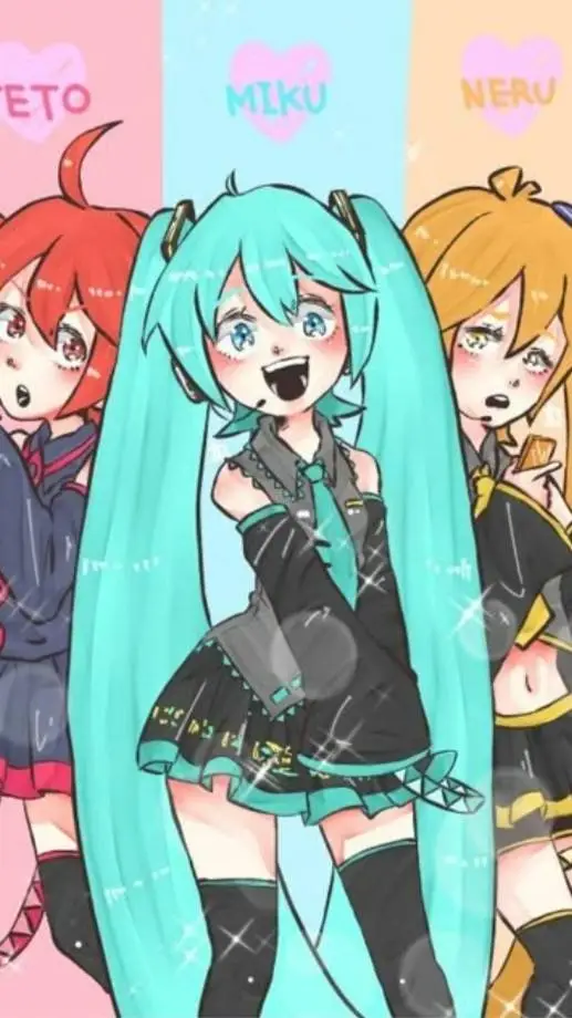 ai character: teto miku nero background