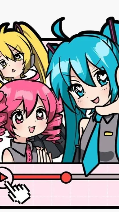 ai character: miku teto y neru background