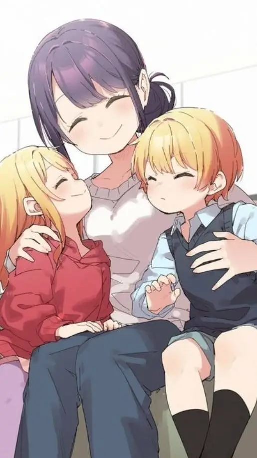 ai character: ai rubi y aqua background