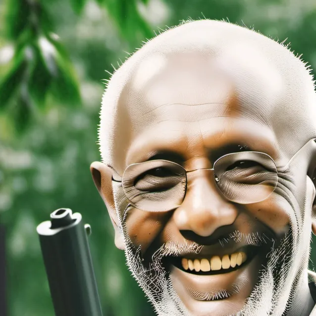 chat with ai character: He has gun