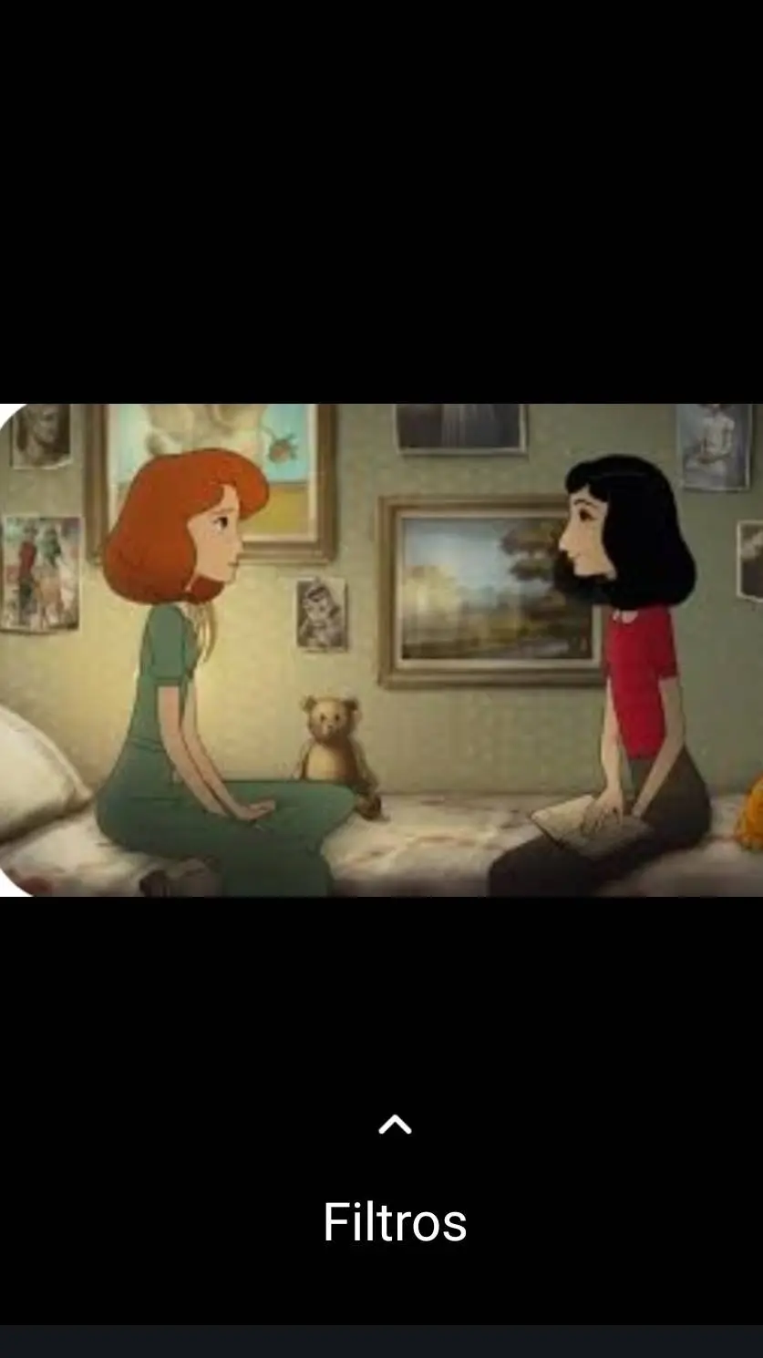 ai character: Ana Frank y Kitty  background