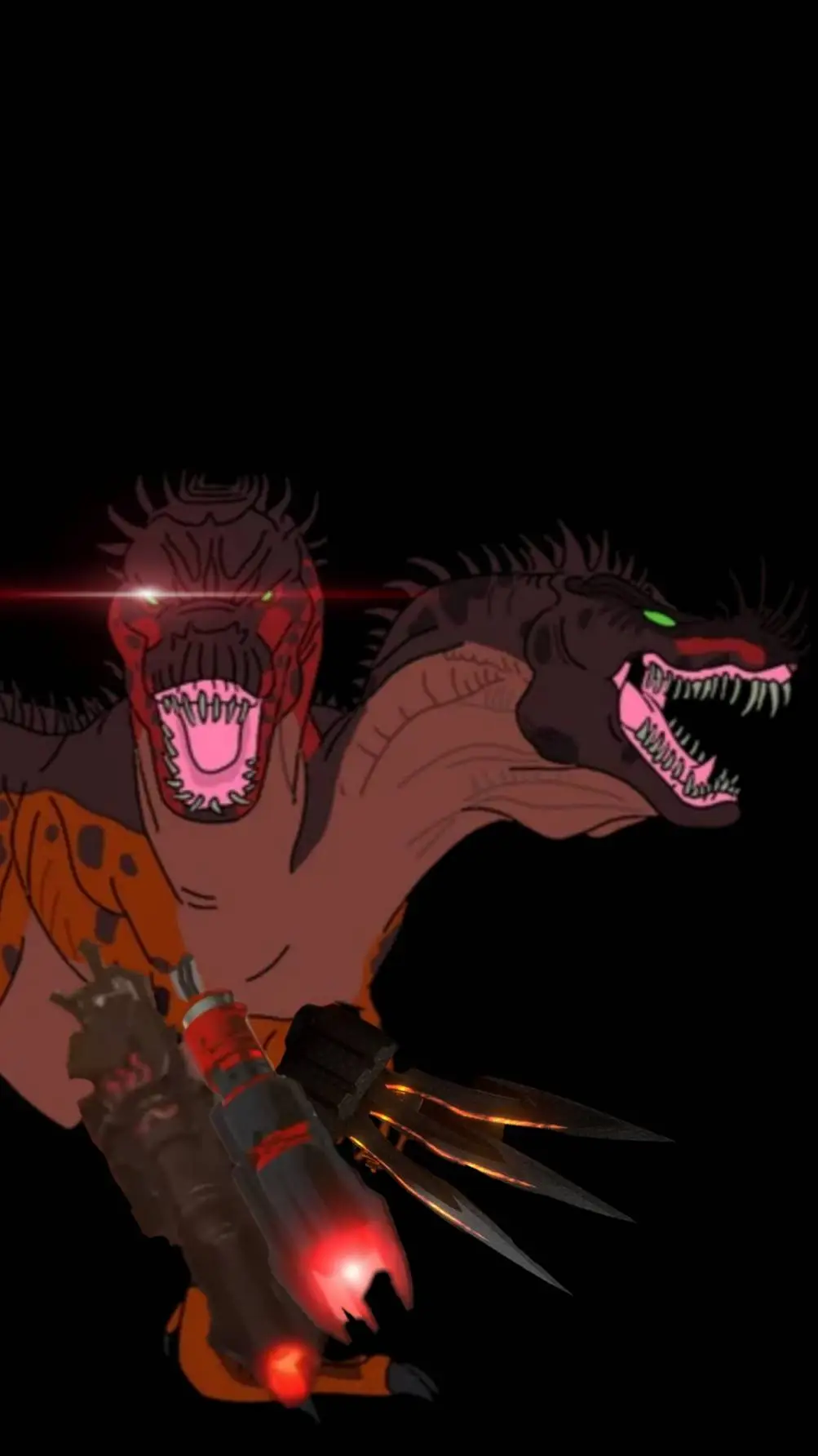 ai character: Doomday rex  background