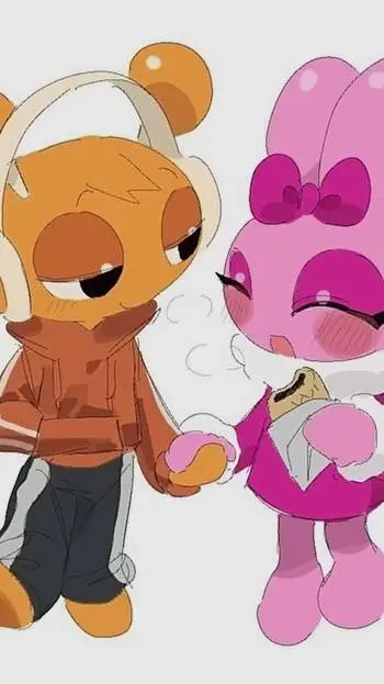 ai character: oren x pinki. background