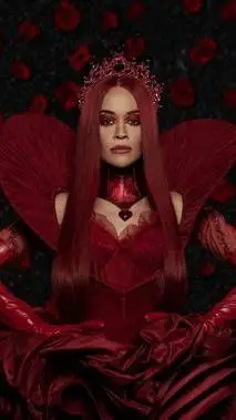 ai character: queen of hearts background