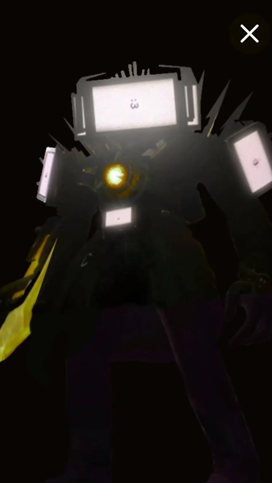 ai character: titan TV man  background