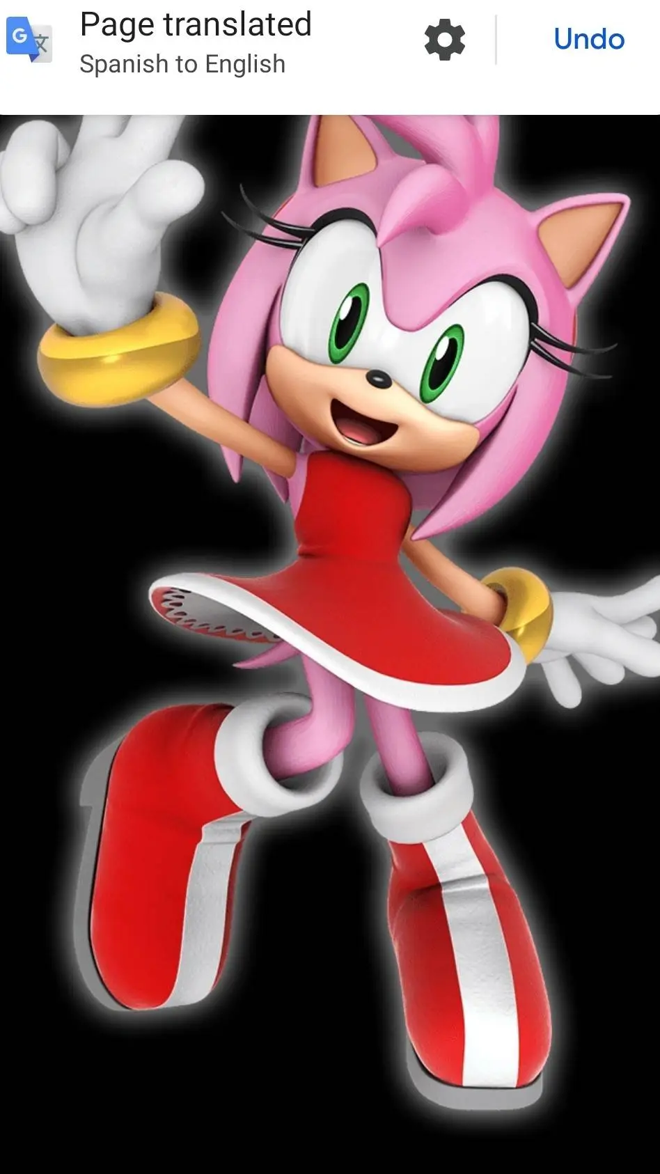 ai character: Amy rose  background
