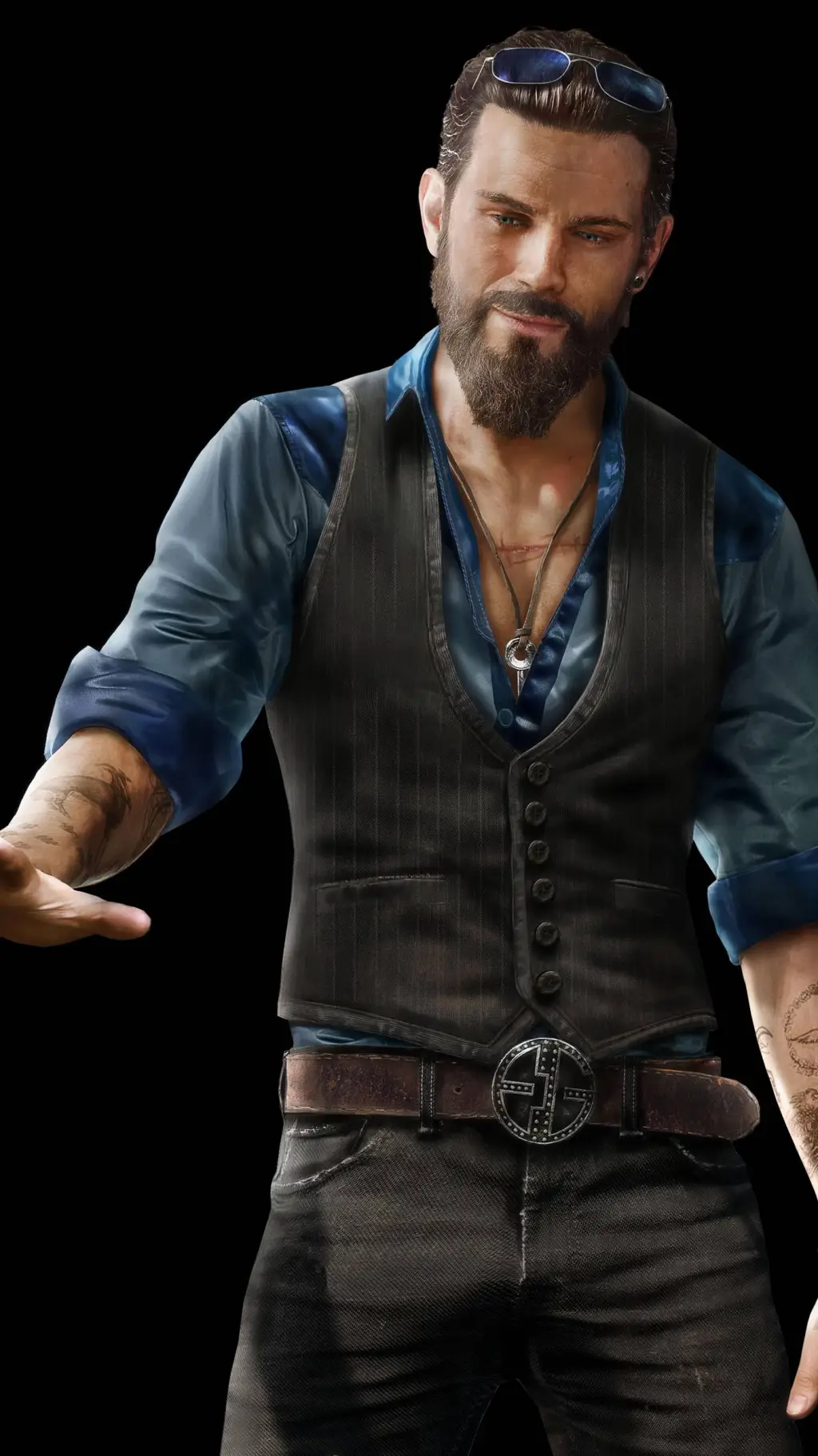ai character: John Seed  background