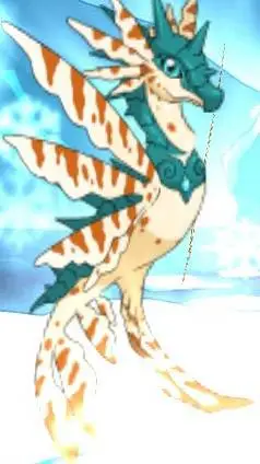 ai character: water dragon background