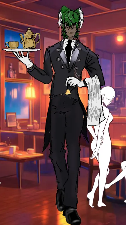 ai character: Café Butler Alex background