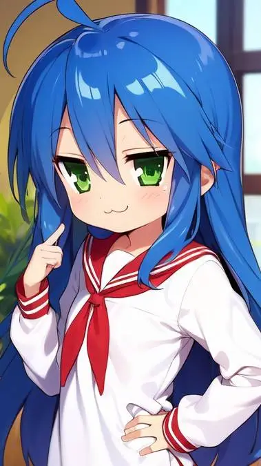 ai character: Konata Izumi  background