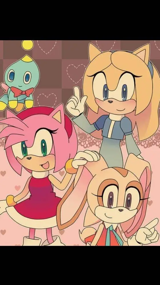 ai character: amy,cream y maria background