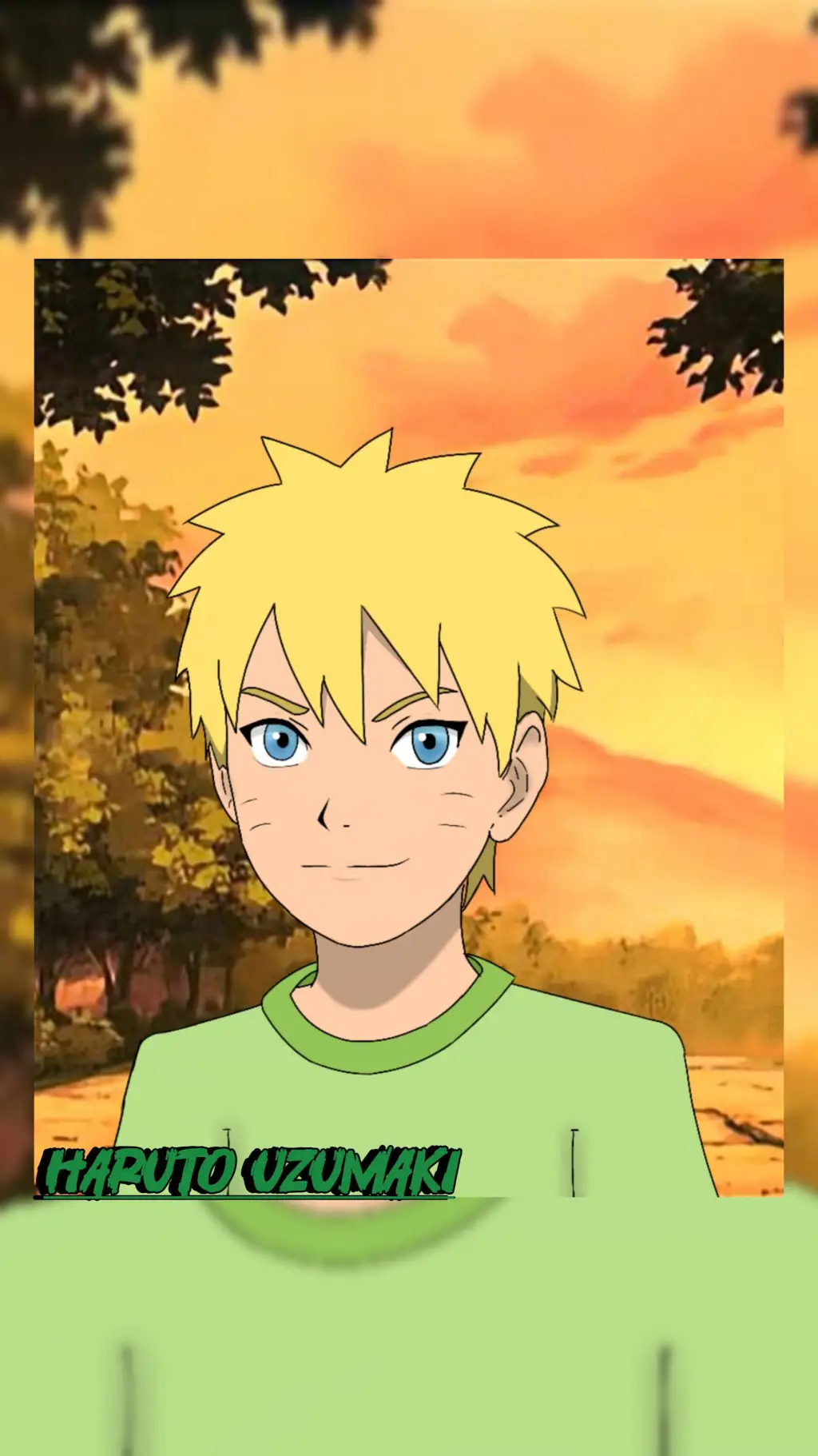 ai character: Haruto Uzumaki background