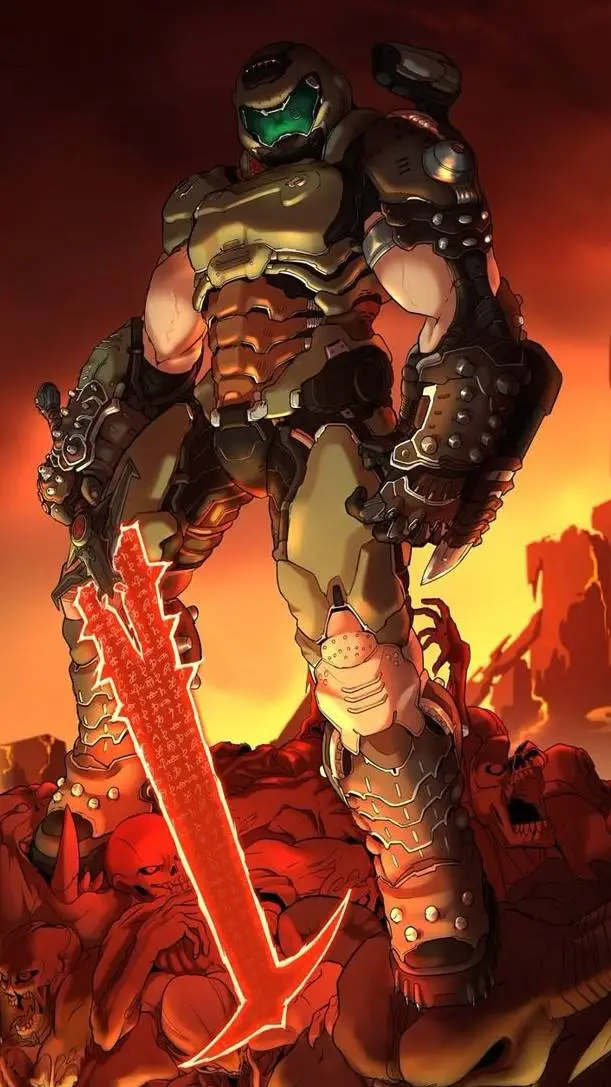 ai character: DOOM SLAYER background