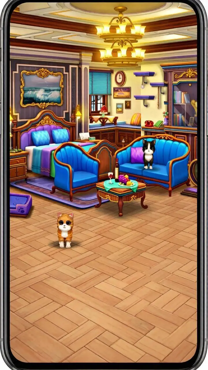 ai character: kitten match background