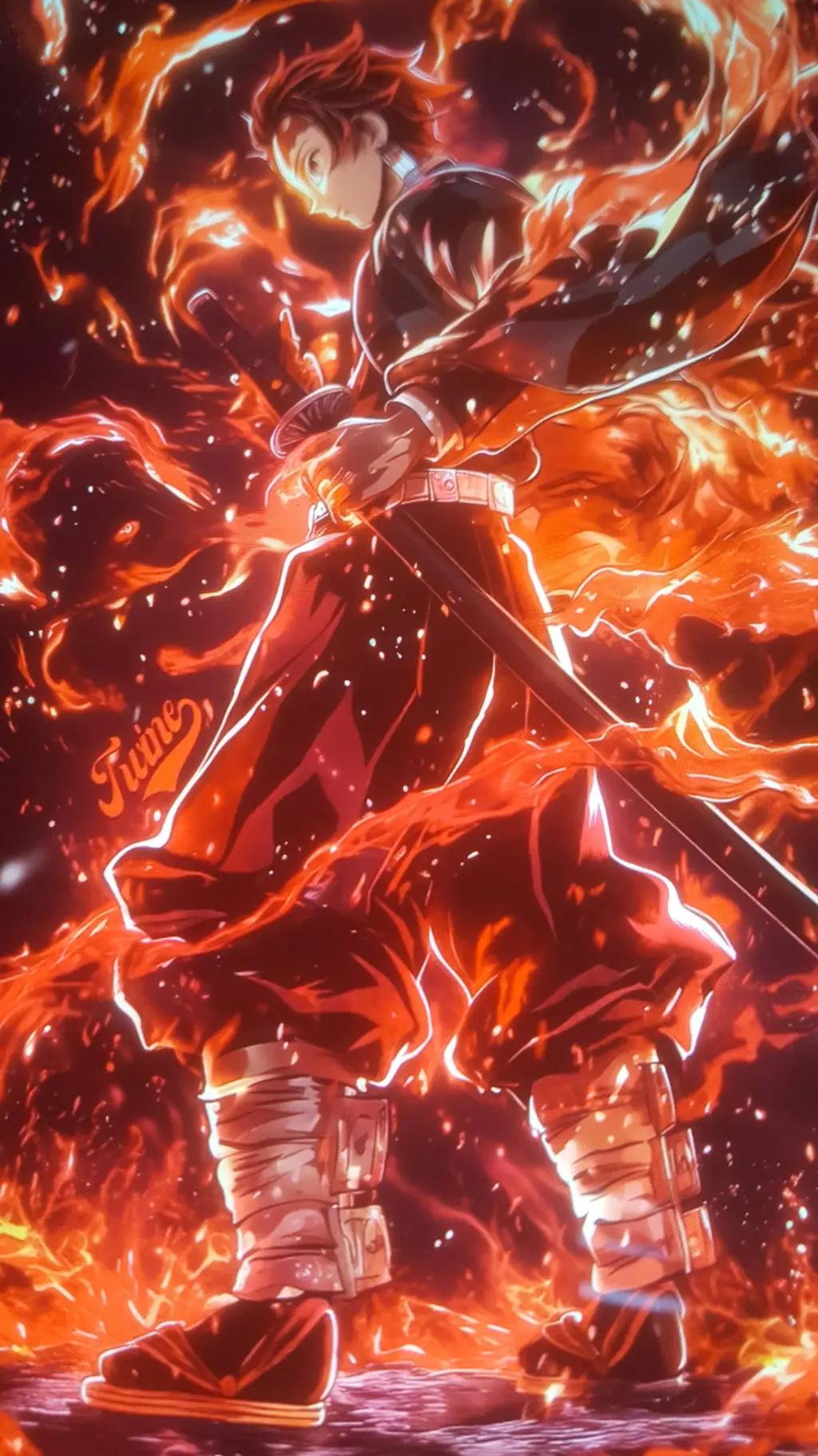 ai character: tanjiro background