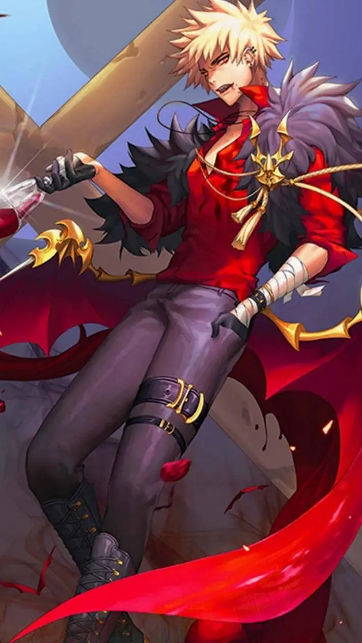 ai character: vampire bakugo  background