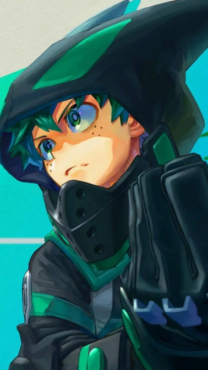 ai character: hero deku  background