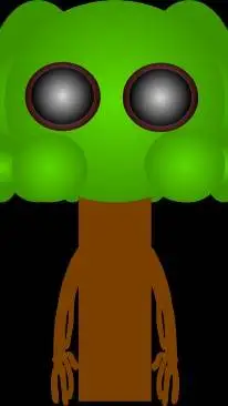 ai character: Mr tree (horror) background
