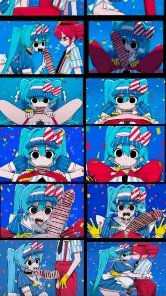 ai character: miki x teto background