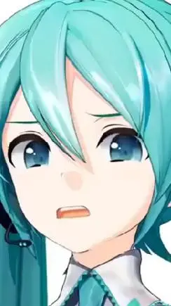 ai character: Miku traumada background