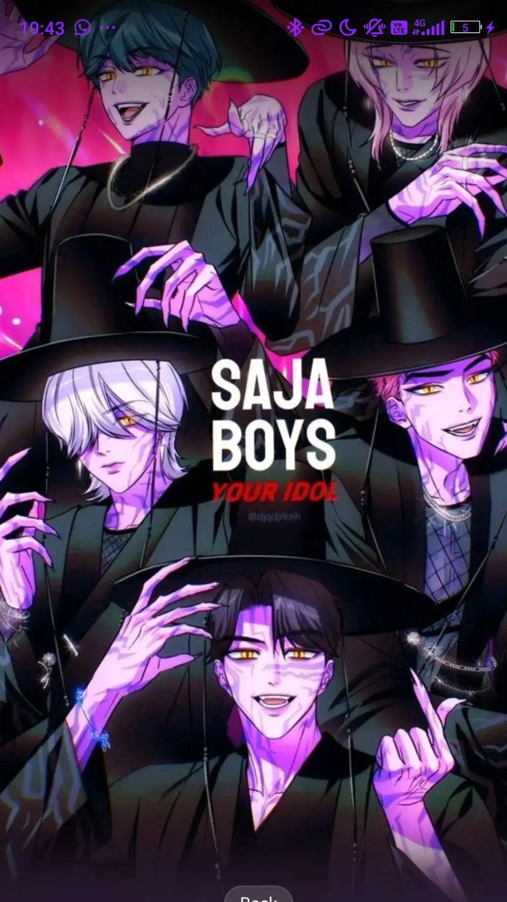 ai character: Saja boys background