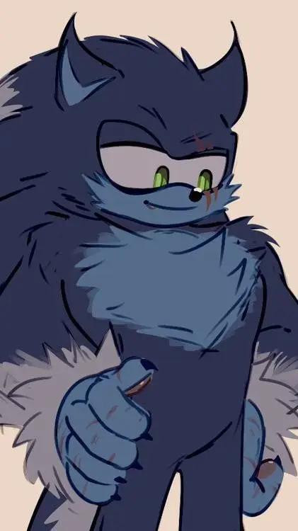 ai character: Sonic werehog 🌕 :3 background