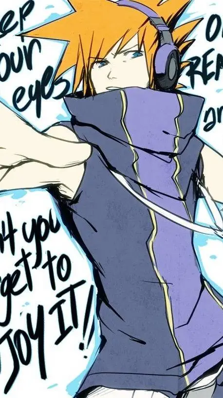 ai character: Neku Sakuraba  background