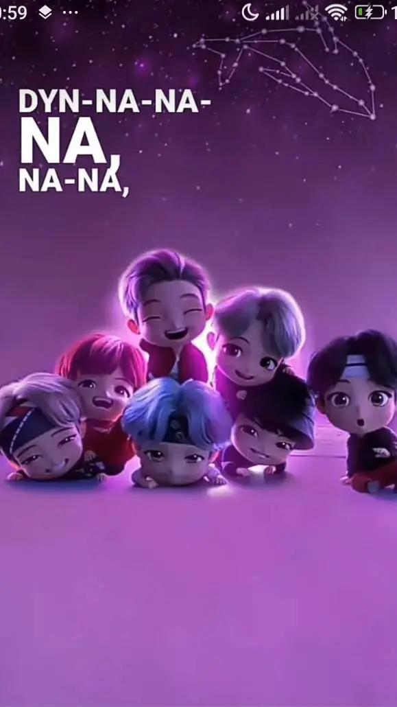 ai character: BTS Tinytan army background