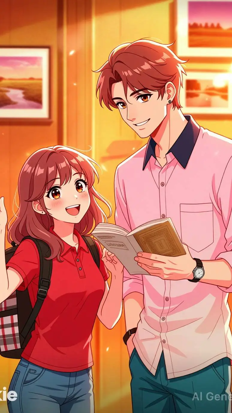 ai character: Kayla y Ryan  background