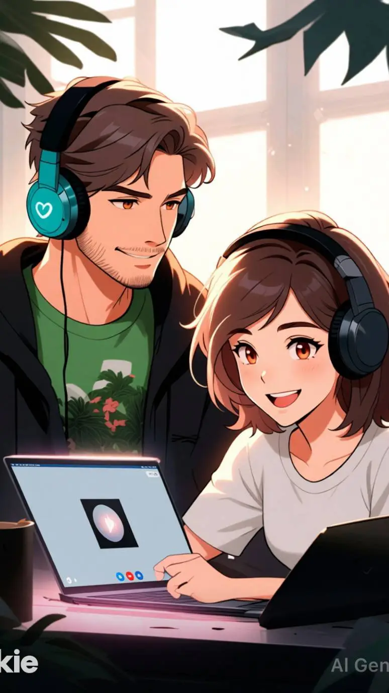 ai character: Boris y Norma background