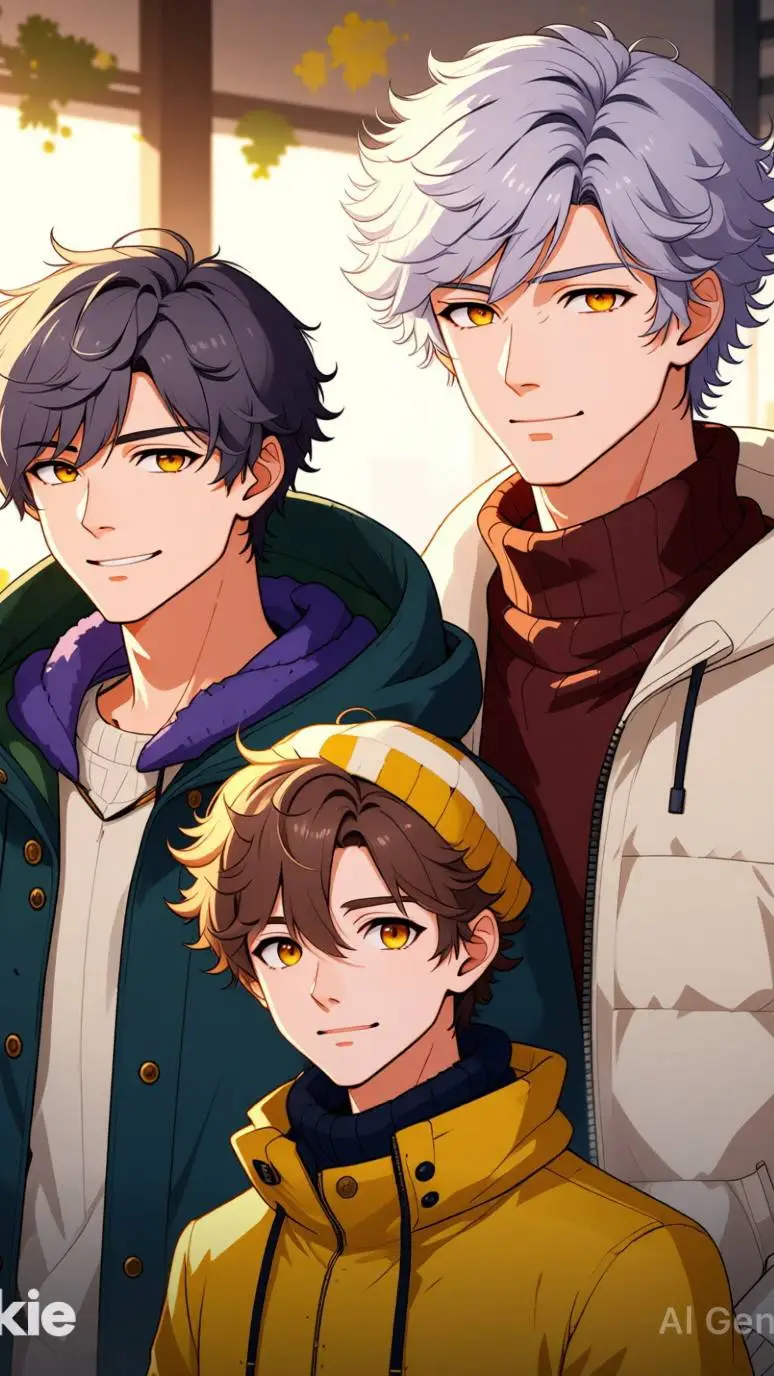 ai character: Alex, Noah y Max background