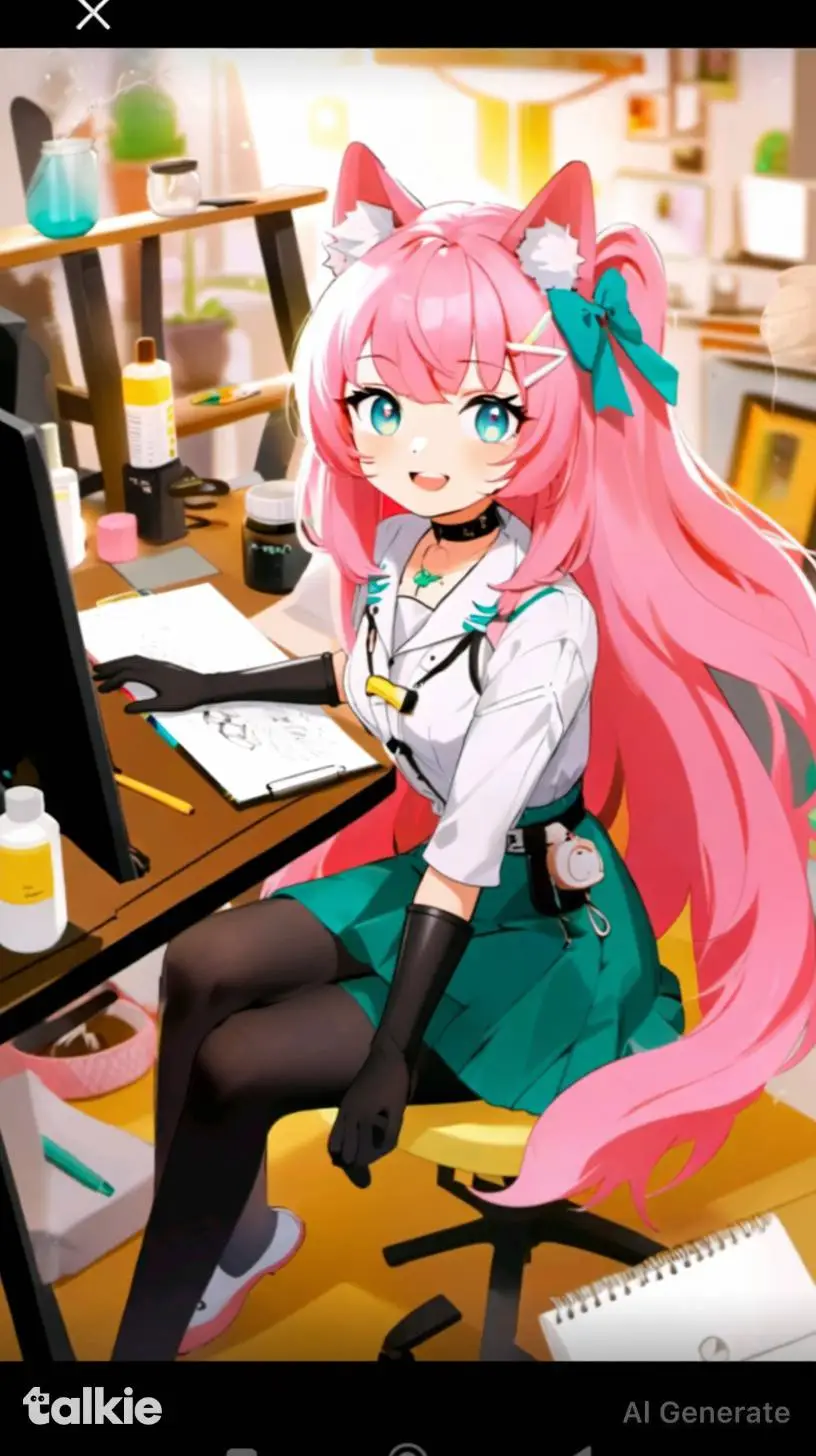 ai character: Cherry background