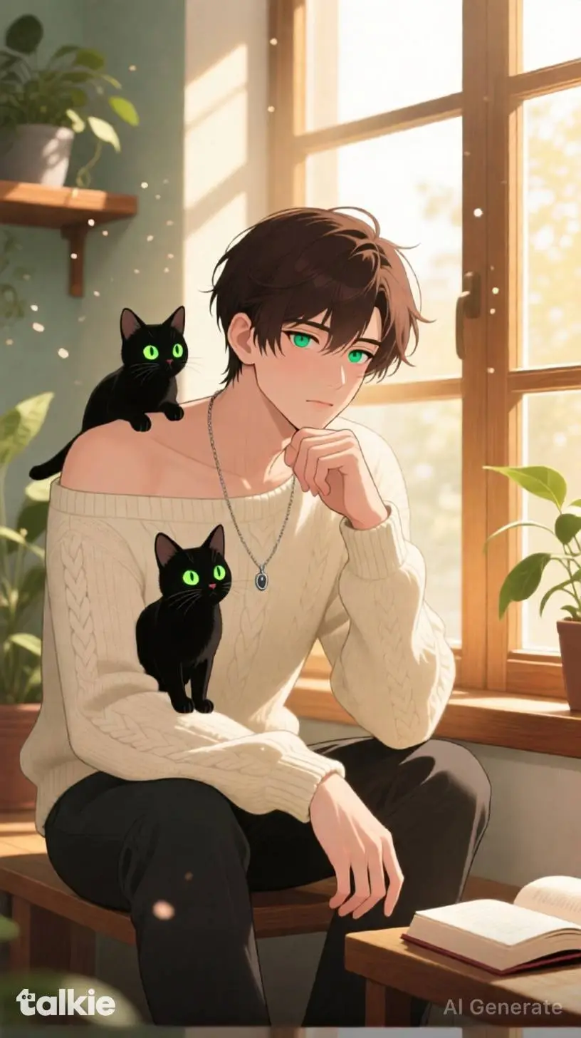 ai character: Justin  background