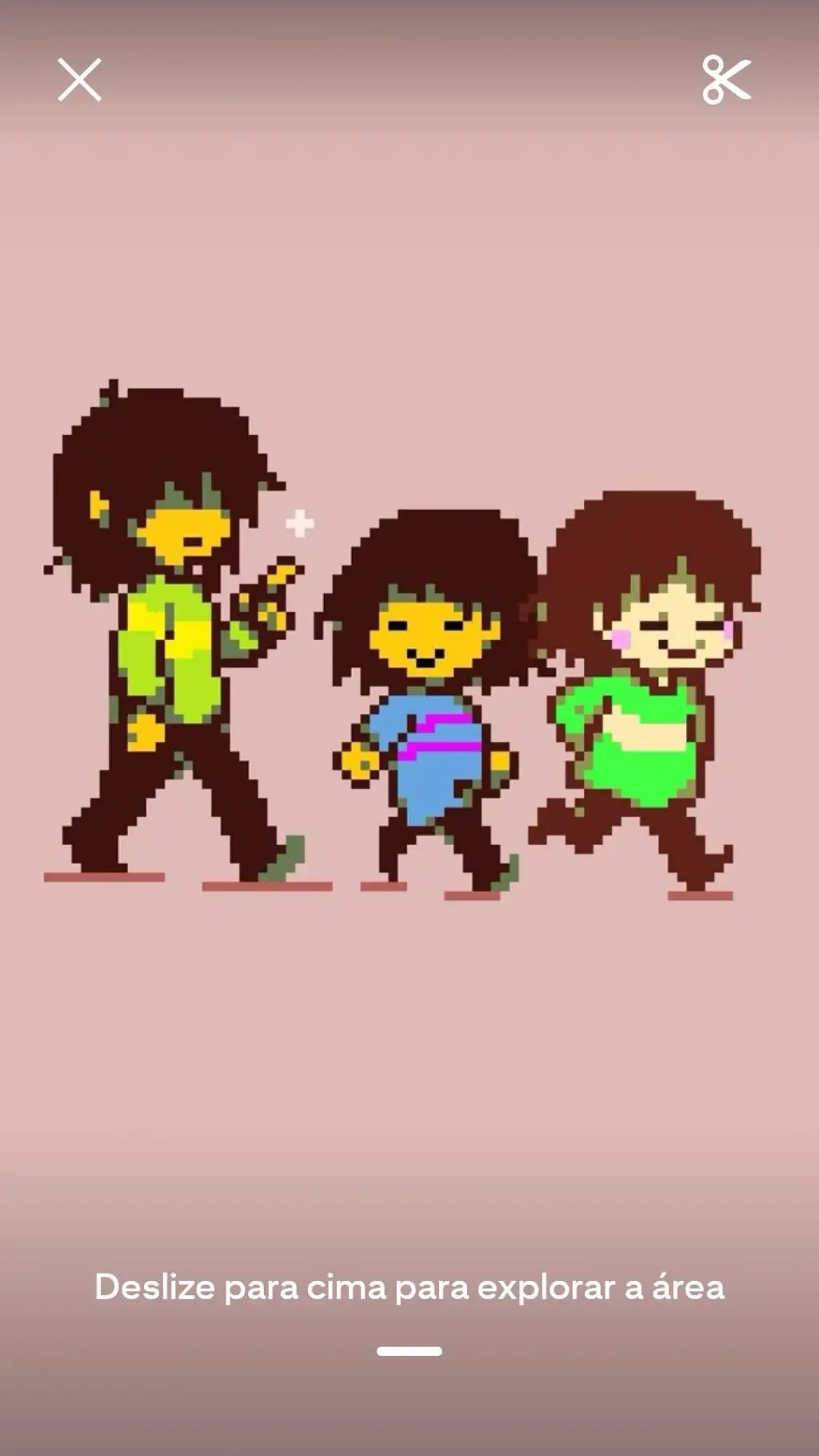 ai character: kris chara frisk background