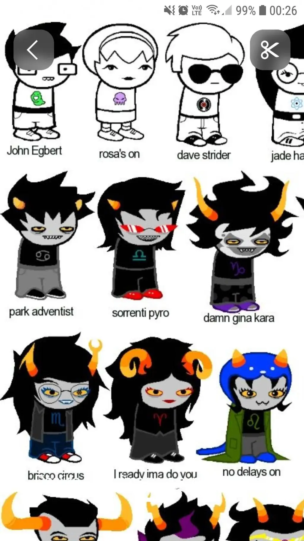 ai character: singnos homestuke background