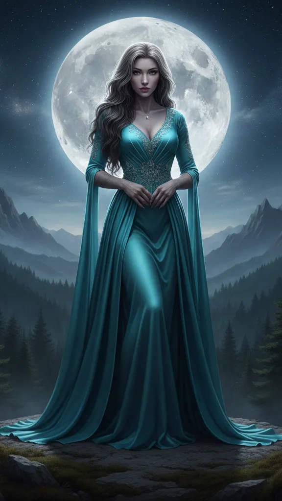 ai character: Lunara Silverviel background