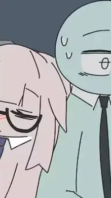 ai character: stick office background