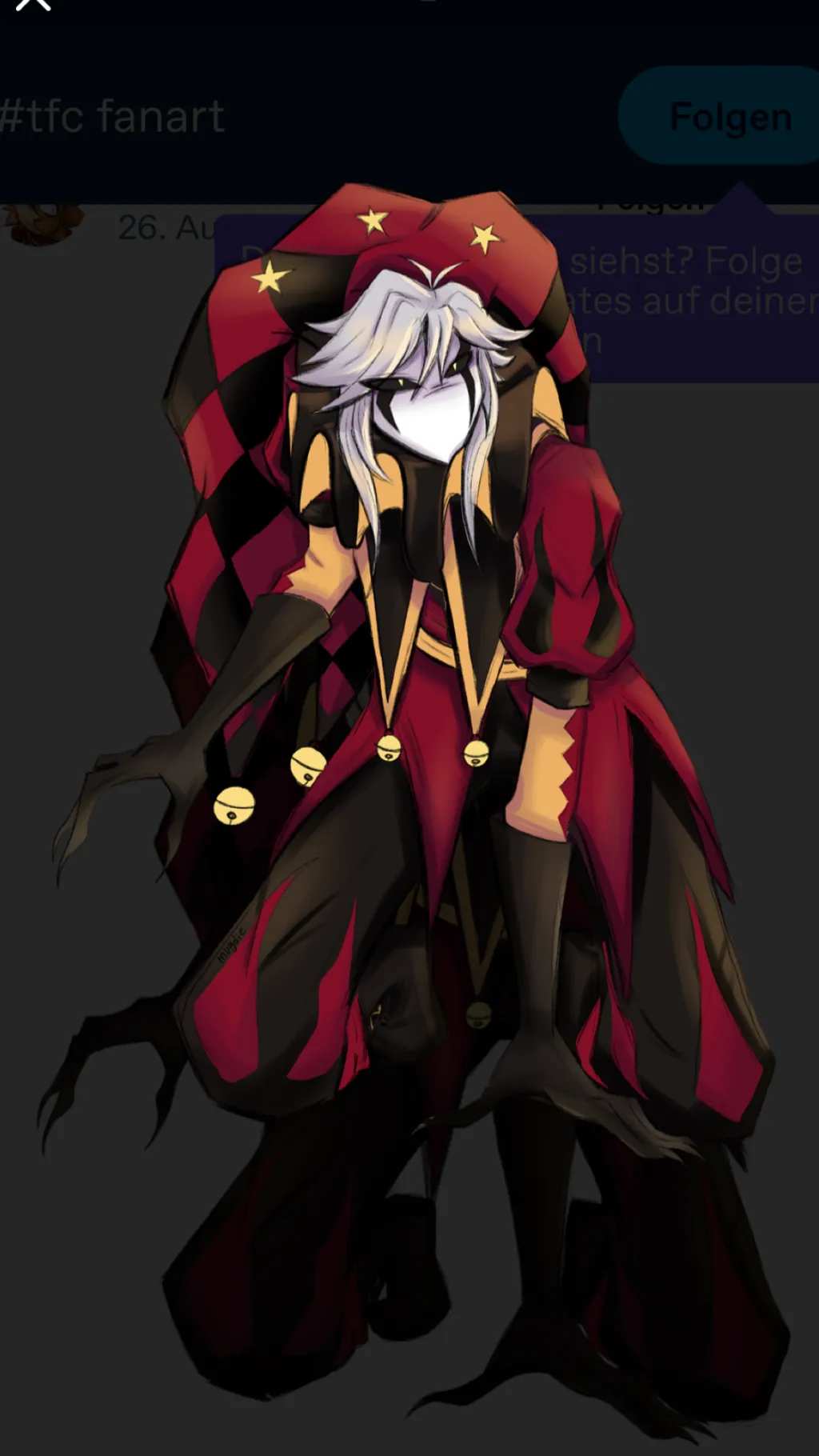 ai character: Pierrot  background