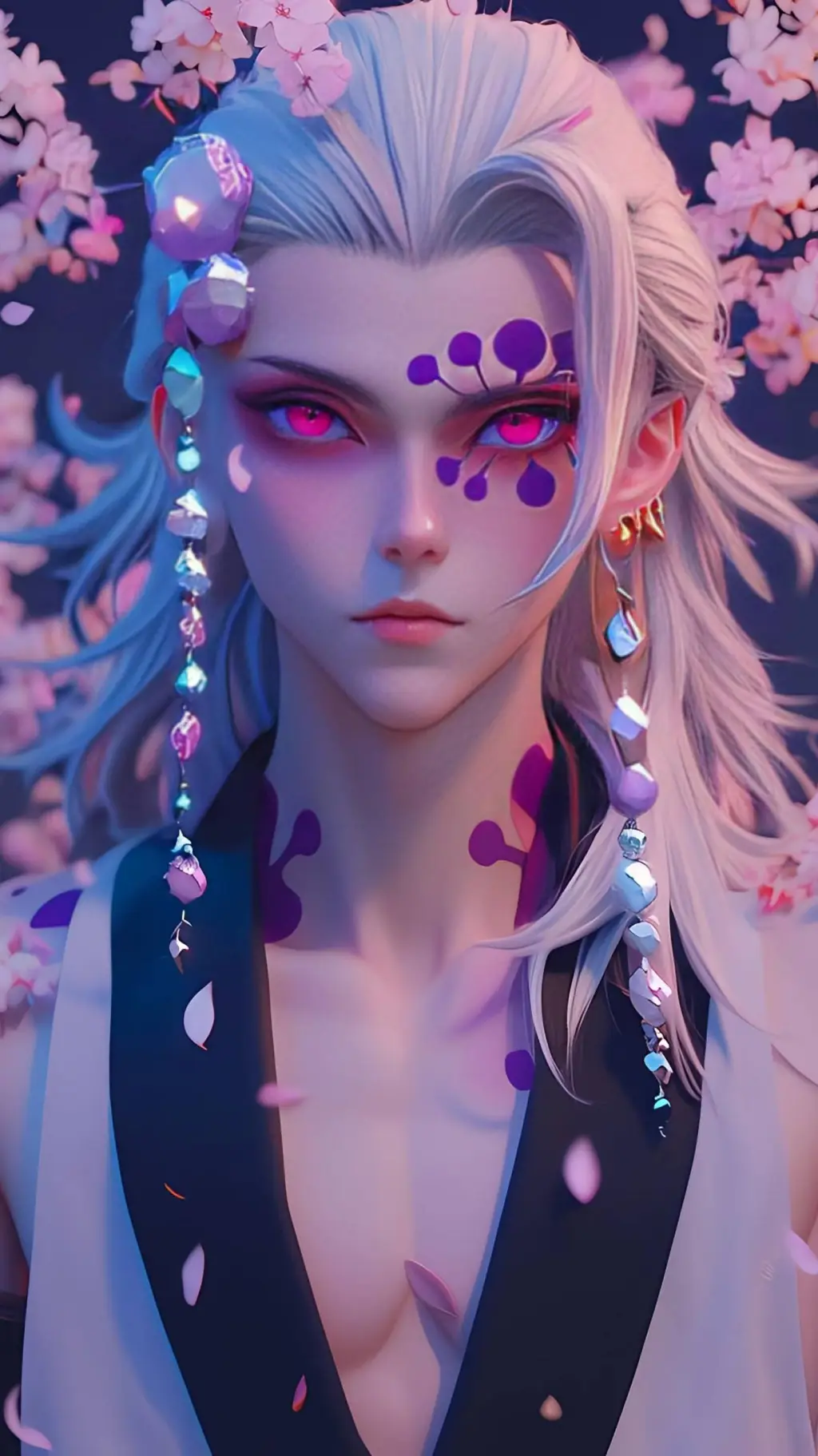 ai character: demon slayer  background