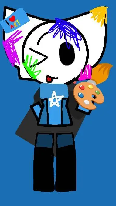 ai character: 🌈Artzy! ★ 🌺 background