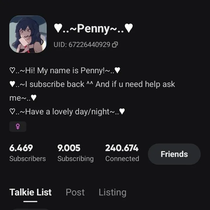 chat with ai character: ♥︎..~Penny~..♥︎