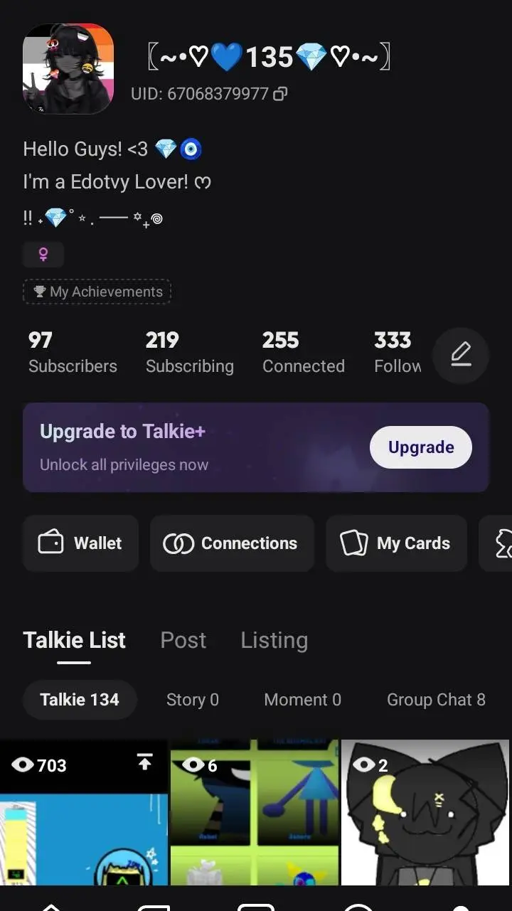 ai character: ME! 🤑✨🎀 background